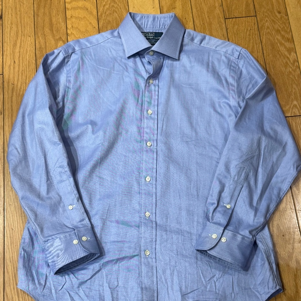Polo Ralph Lauren Regent Blue Button Up Dress Shirt 16 32/33
